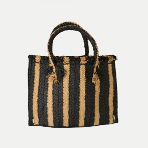 Georges sac grand modèle horizontal bicolore noir/thé